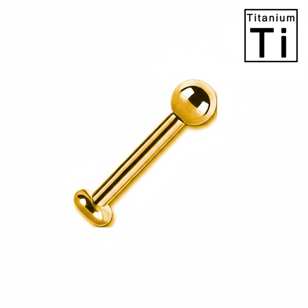 Piercing - Labret titanio chapado en oro