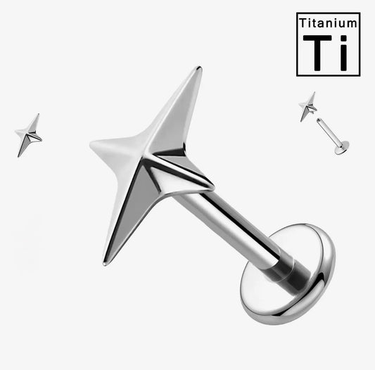 Labret titanio - destello