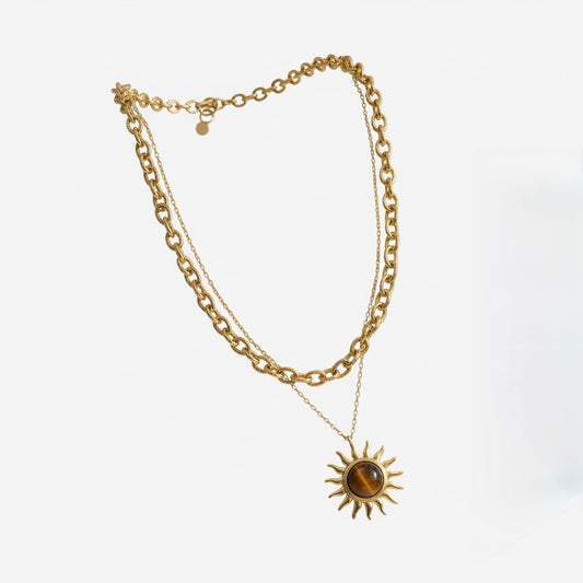 Collar doble cadena con Sol
