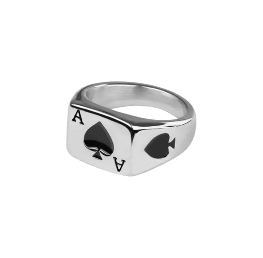 Anillo - As de picas liso