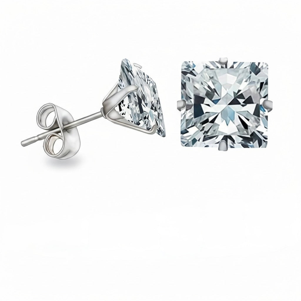 Pendientes joya cuadrada