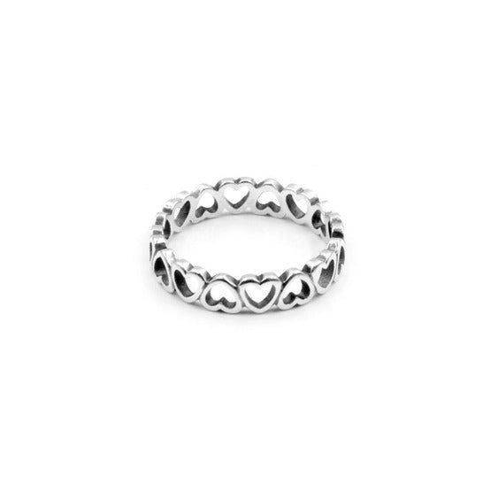 Anillo corazones plata 925