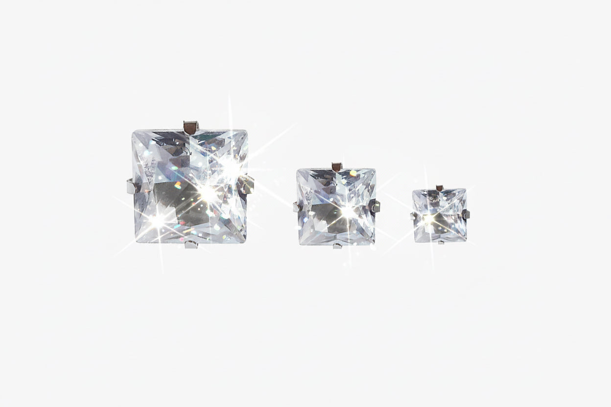 Pendientes joya cuadrada