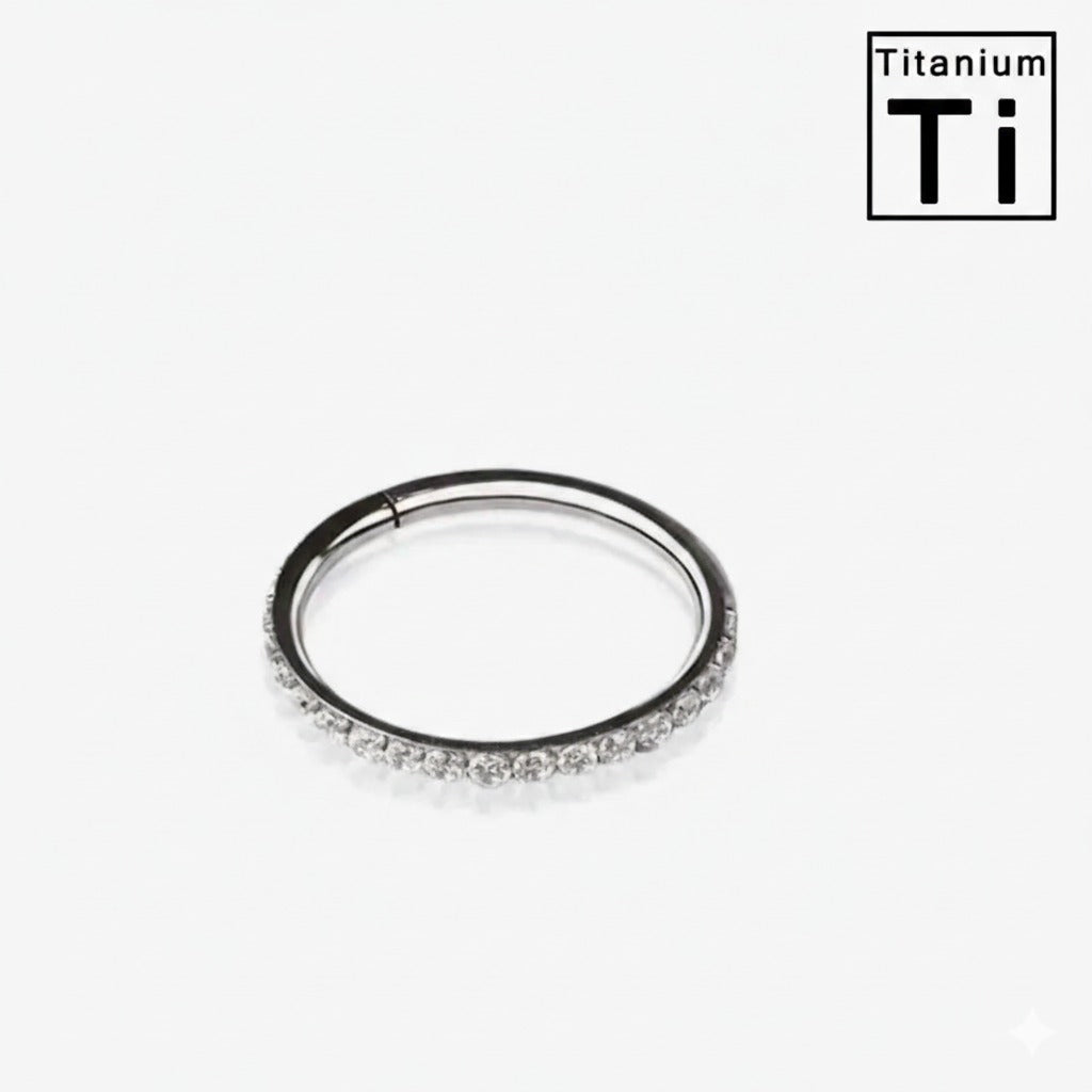 Aro clicker con circonitas